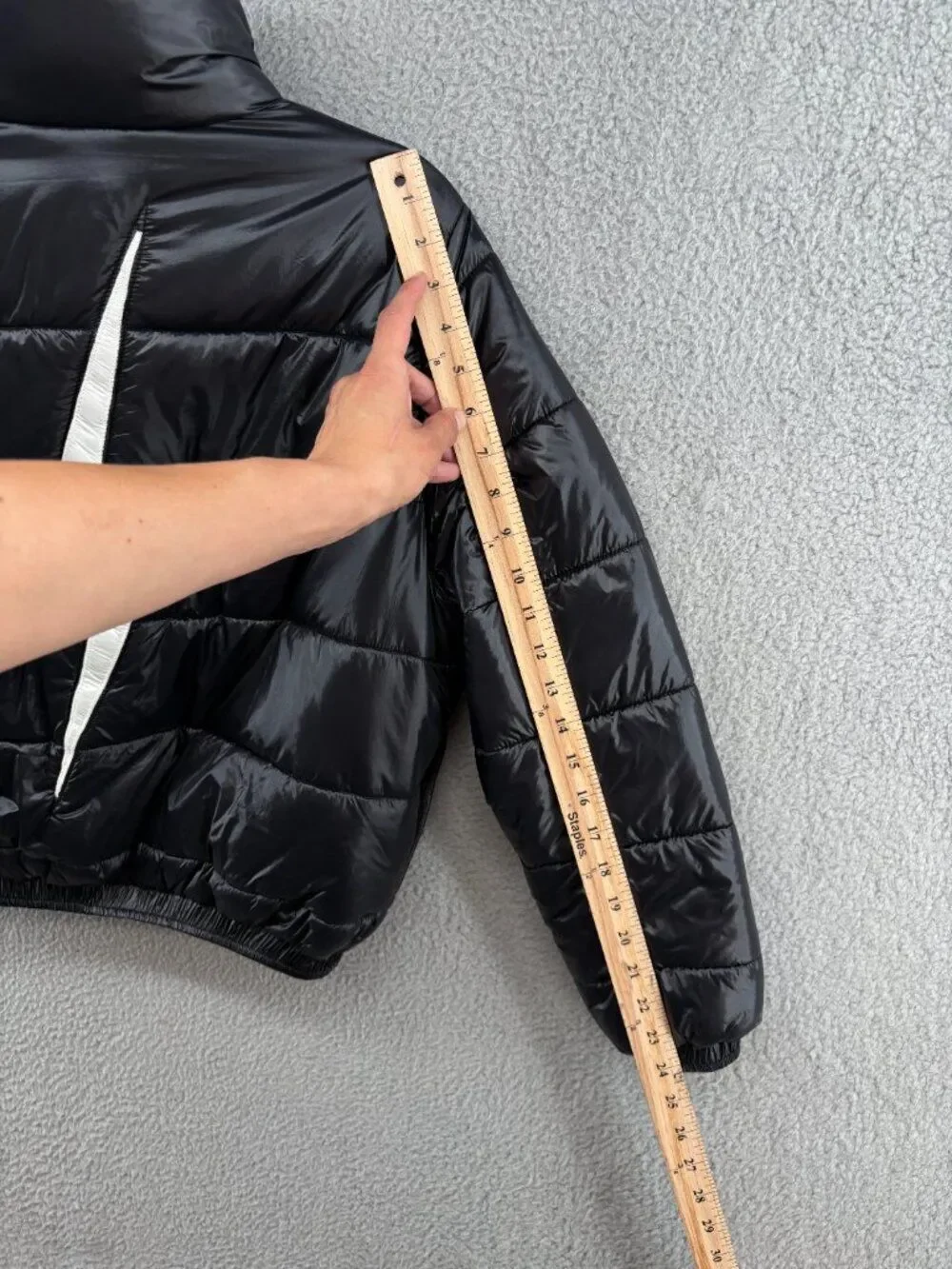 Aviator Nation Bolt Luxe Apres Puffer Jacket Black S
